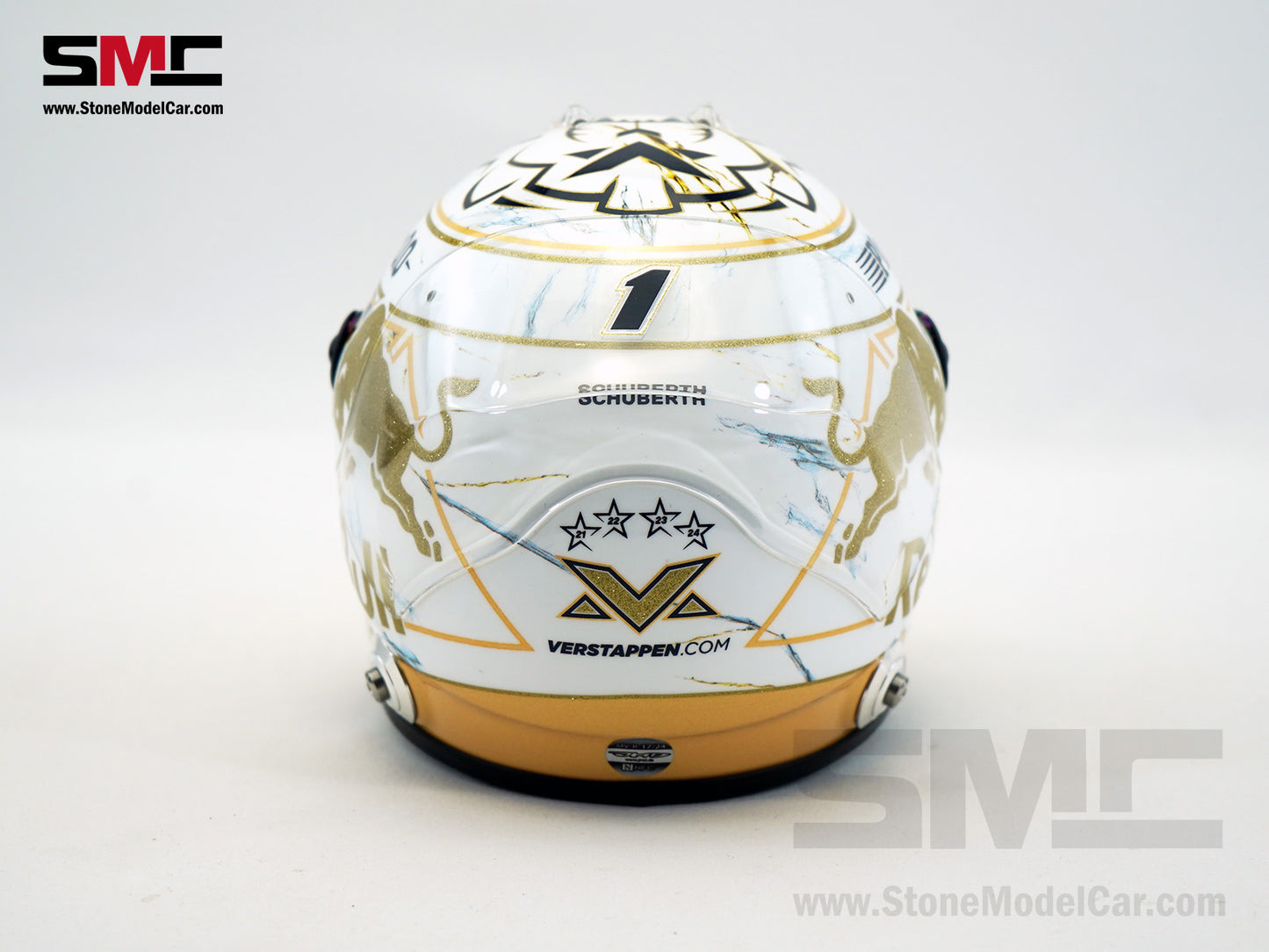 Red Bull F1 RB20 #1 Max Verstappen 4x Times World Champion 2024 Schuberth 1:2 Helmet
