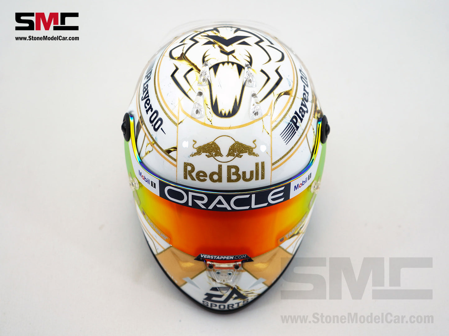 Red Bull F1 RB20 #1 Max Verstappen 4x Times World Champion 2024 Schuberth 1:2 Helmet