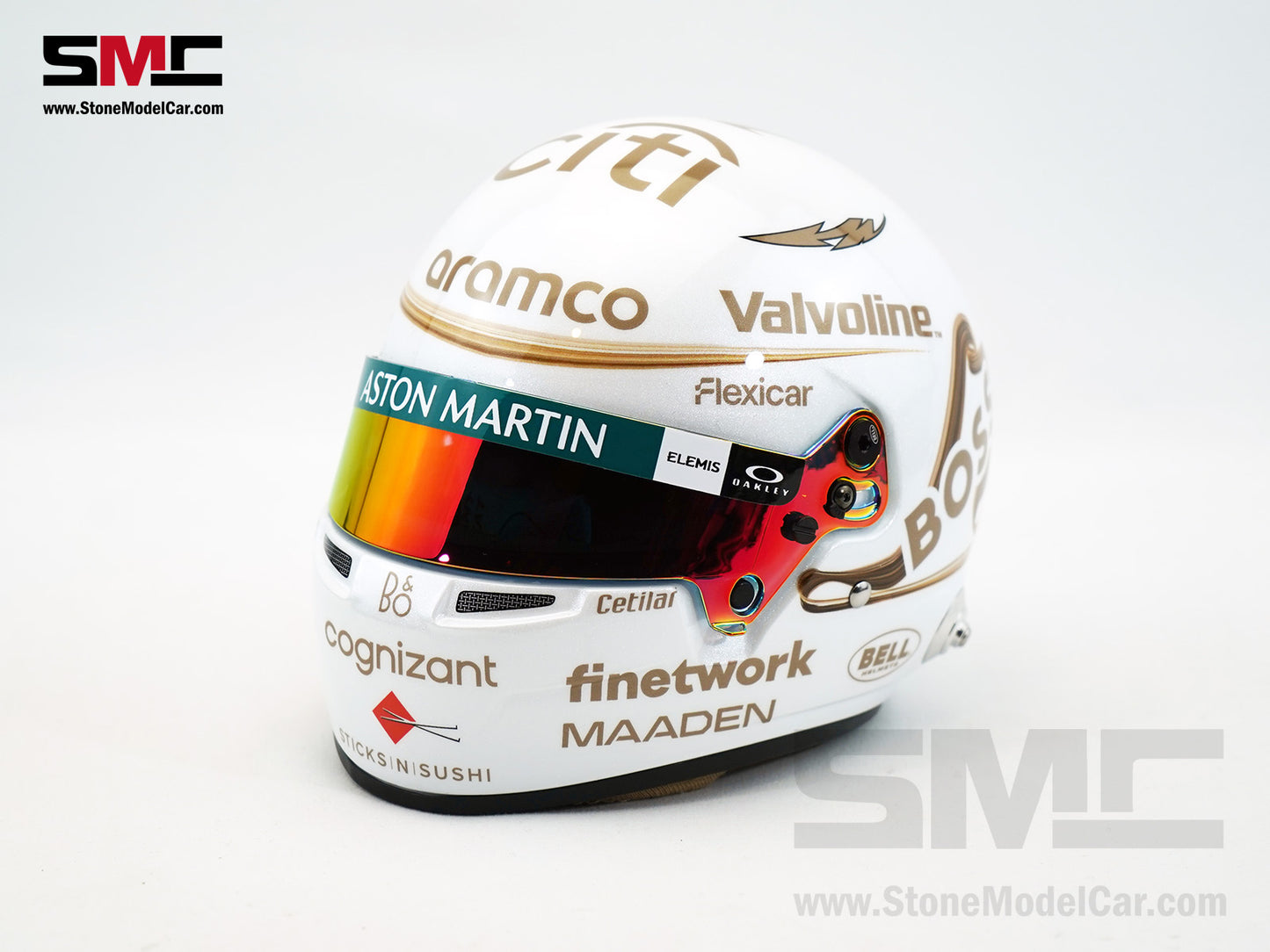 Aston Martin F1 AMR25 #14 Fernando Alonso Chinese GP 2025 BELL 1:2 Miniature Helmet
