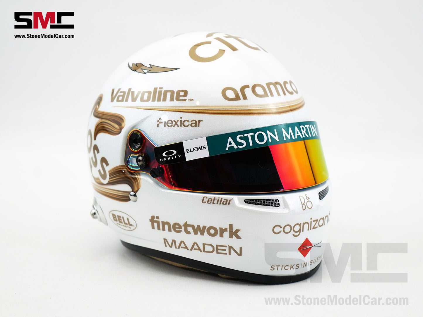 Aston Martin F1 AMR25 #14 Fernando Alonso Chinese GP 2025 BELL 1:2 Miniature Helmet