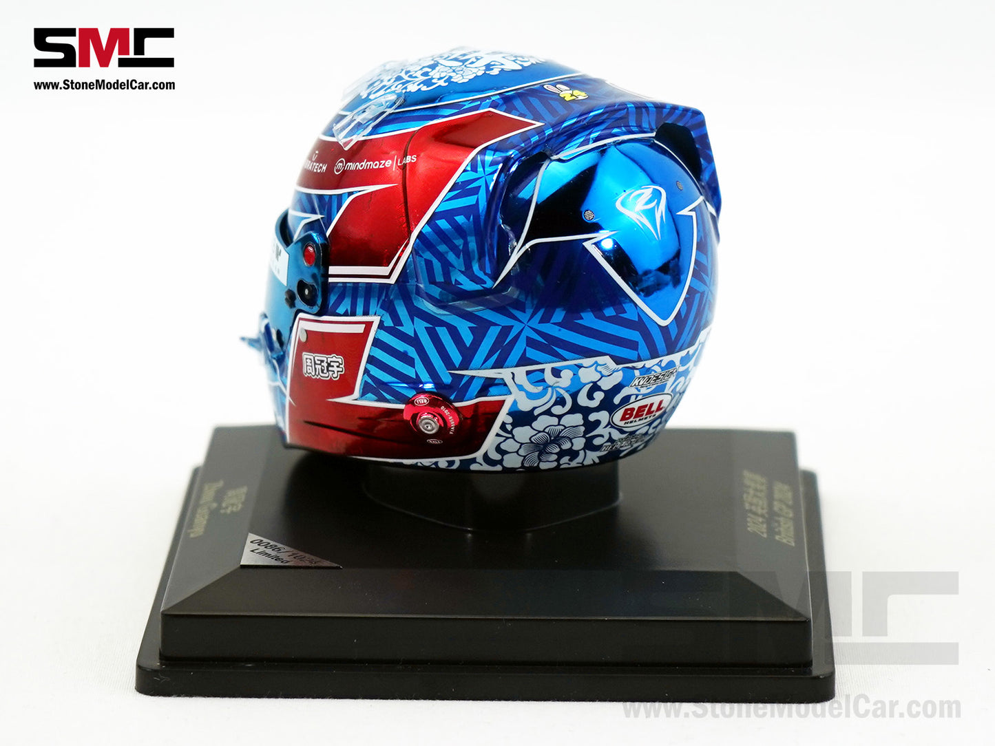 Stake KICK Sauber F1 C44 #24 Zhou Guanyu British GP 2024 Spark 1:5 Miniature Helmet 5HSP123
