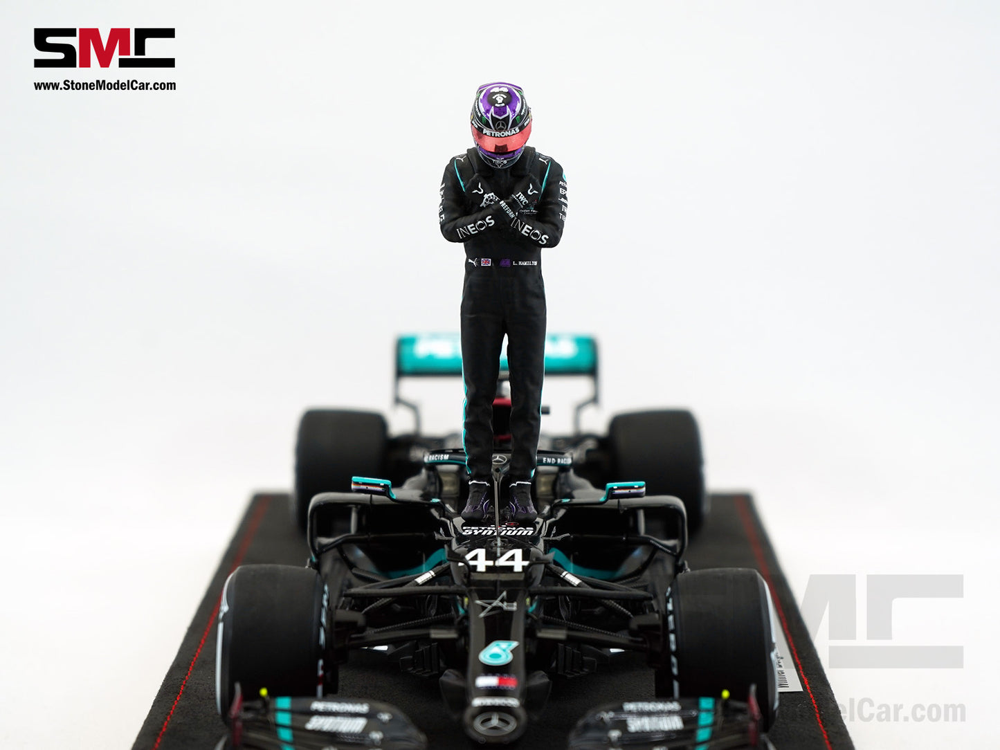2020 7x World Champion Mercedes F1 W11 #44 Lewis Hamilton Belgium GP 1:18 Spark Special Figure Edition