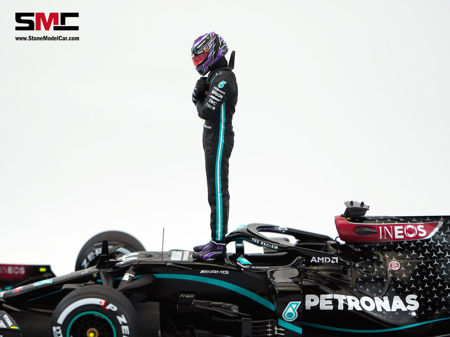 2020 7x World Champion Mercedes F1 W11 #44 Lewis Hamilton Belgium GP 1:18 Spark Special Figure Edition