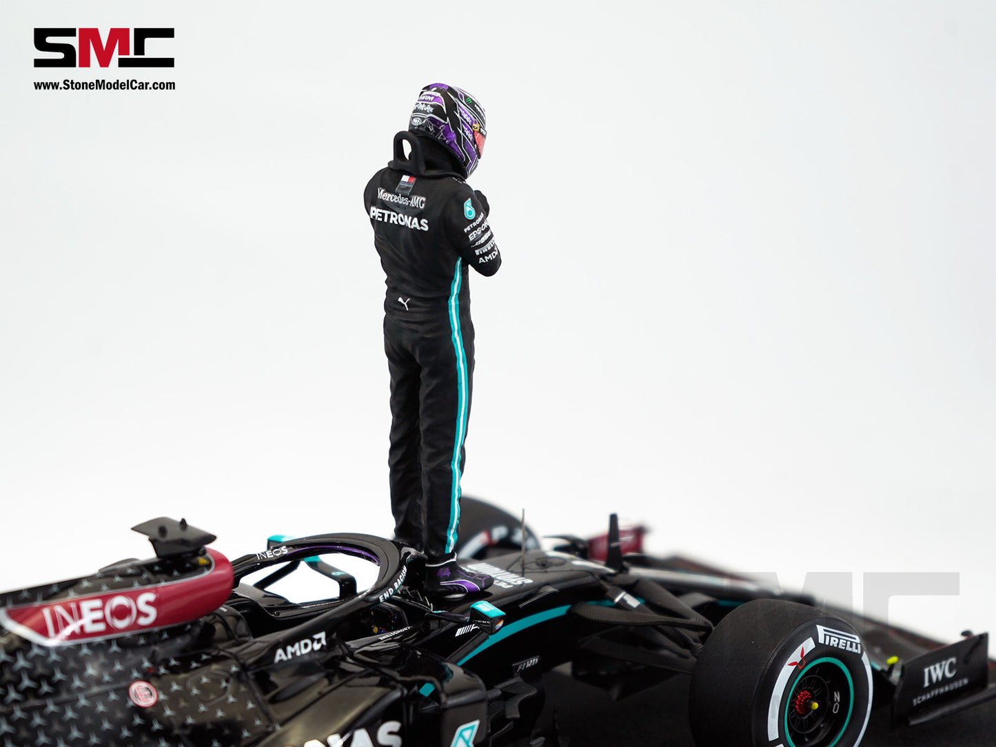 2020 7x World Champion Mercedes F1 W11 #44 Lewis Hamilton Belgium GP 1:18 Spark Special Figure Edition