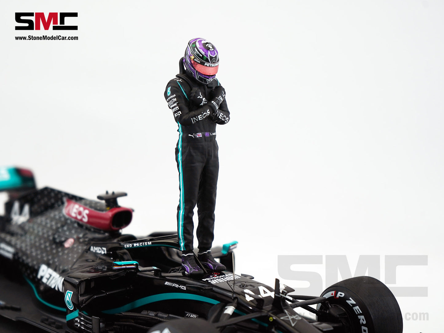 2020 7x World Champion Mercedes F1 W11 #44 Lewis Hamilton Belgium GP 1:18 Spark Special Figure Edition