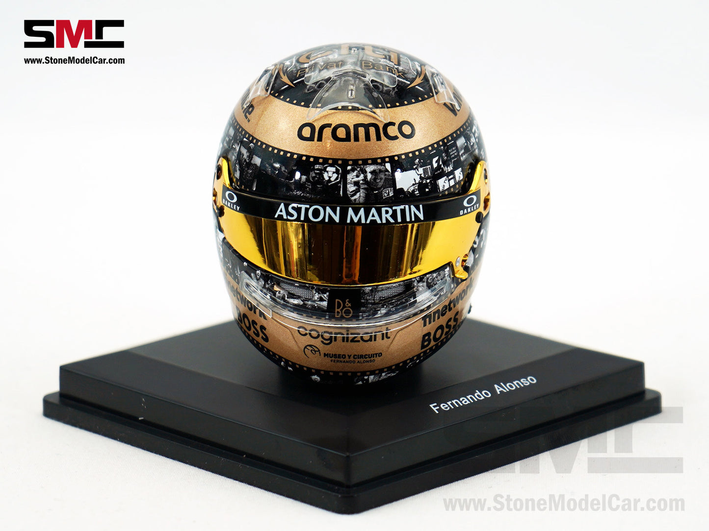 Aston Martin F1 AMR24 #14 Fernando Alonso Mexico 2024 400th GP Spark 1:5 Miniature Helmet
