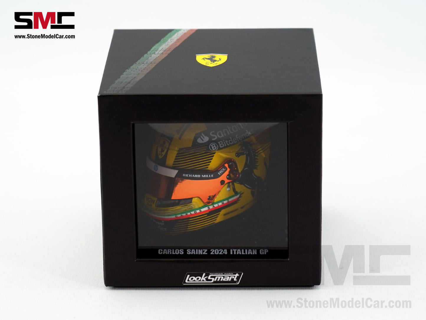 Ferrari F1 SF-24 #55 Carlos Sainz Italy Monza GP 2024 Looksmart 1:5 Helmet LSHEL005