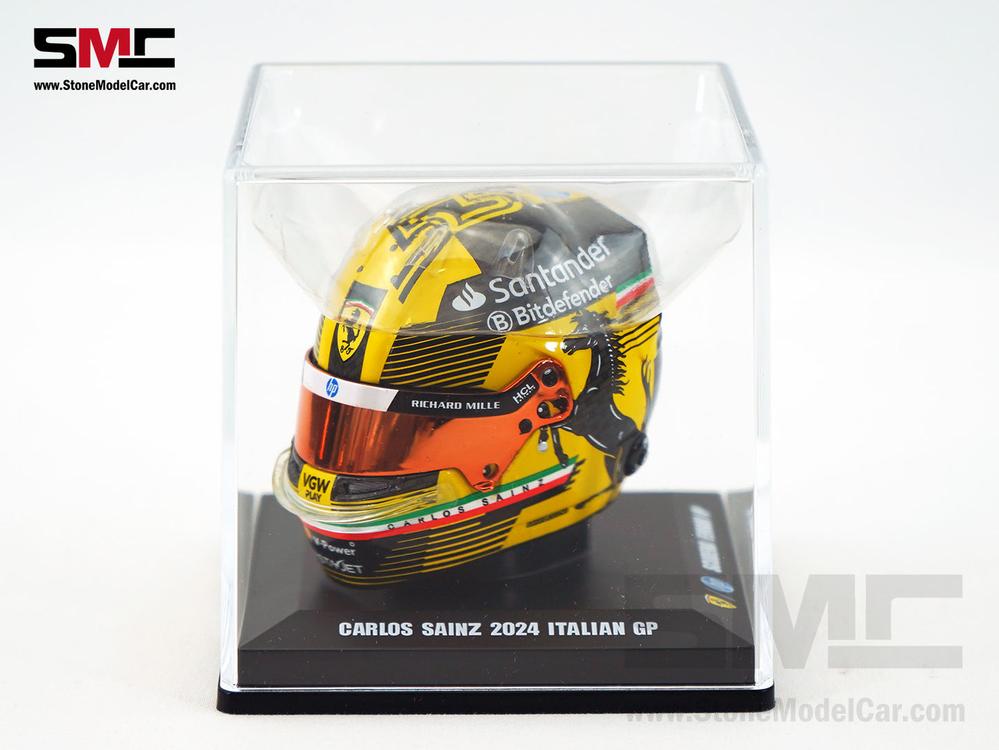 Ferrari F1 SF-24 #55 Carlos Sainz Italy Monza GP 2024 Looksmart 1:5 Helmet LSHEL005