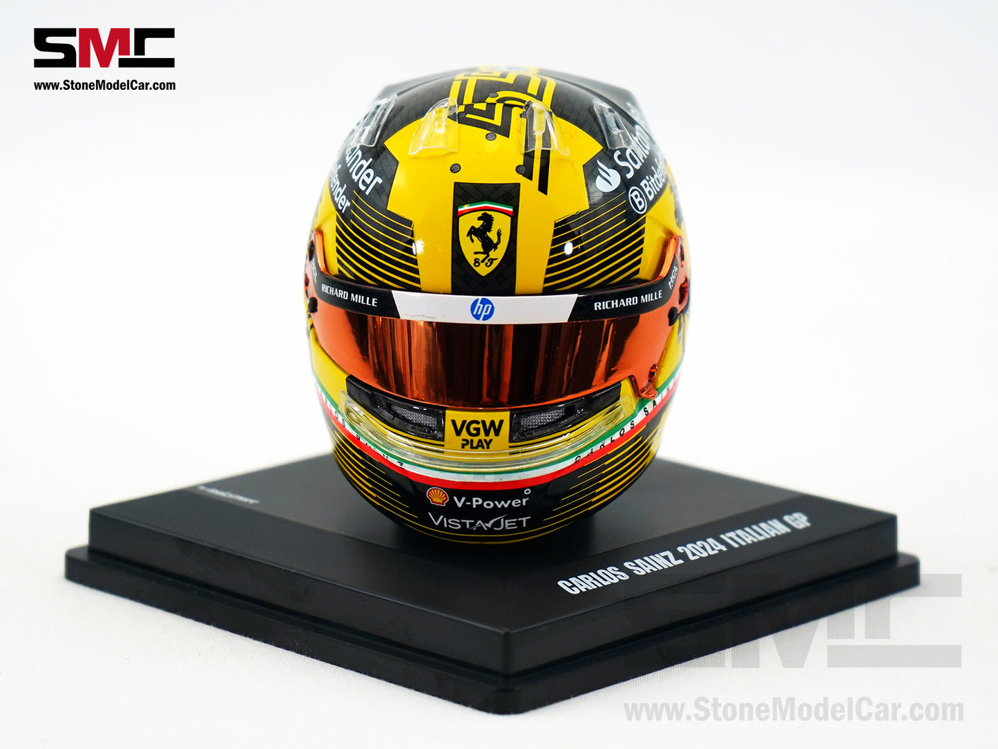 Ferrari F1 SF-24 #55 Carlos Sainz Italy Monza GP 2024 Looksmart 1:5 Helmet LSHEL005