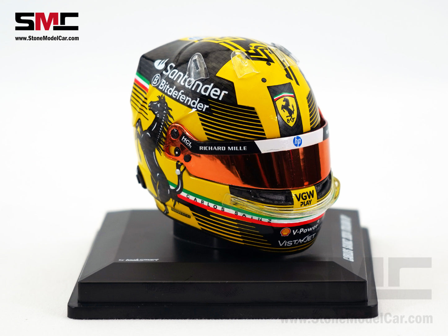 Ferrari F1 SF-24 #55 Carlos Sainz Italy Monza GP 2024 Looksmart 1:5 Helmet LSHEL005