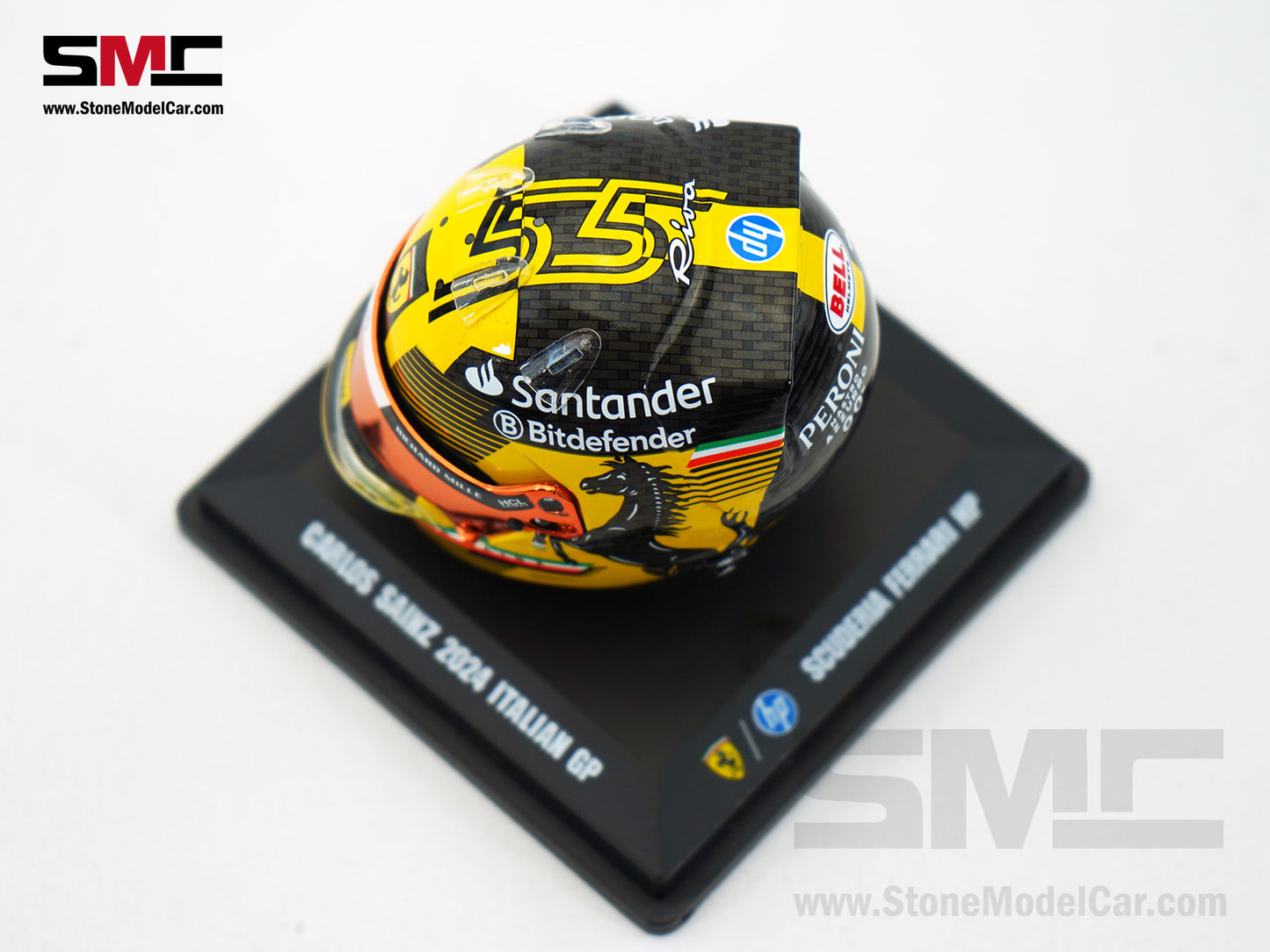 Ferrari F1 SF-24 #55 Carlos Sainz Italy Monza GP 2024 Looksmart 1:5 Helmet LSHEL005