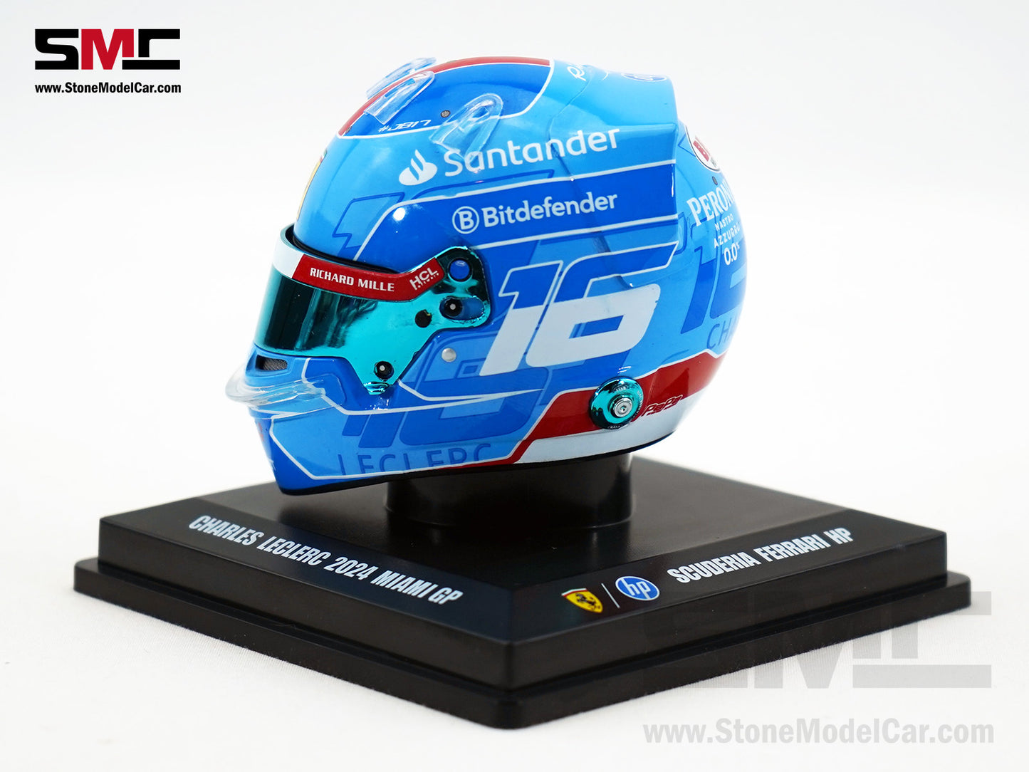 Ferrari F1 SF-24 #16 Charles Leclerc USA Miami GP 2024 Looksmart 1:5 Helmet LSHEL002