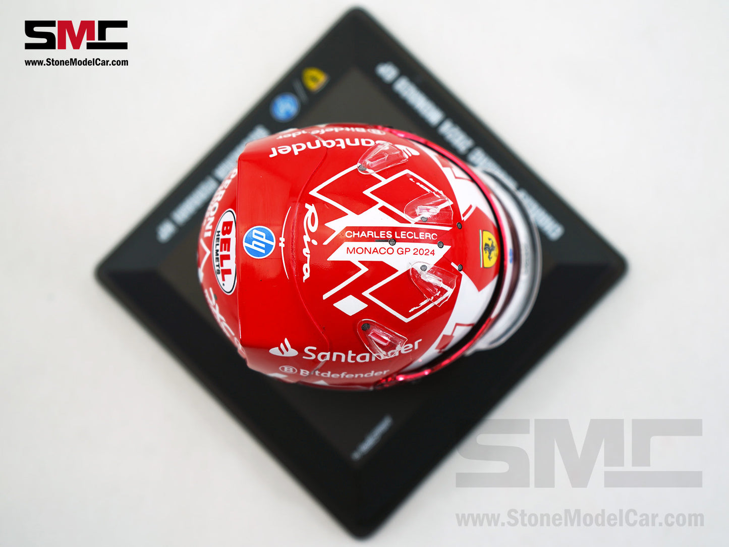 Ferrari F1 SF-24 #16 Charles Leclerc Winner Monaco GP 2024 Looksmart 1:5 Helmet LSHEL001