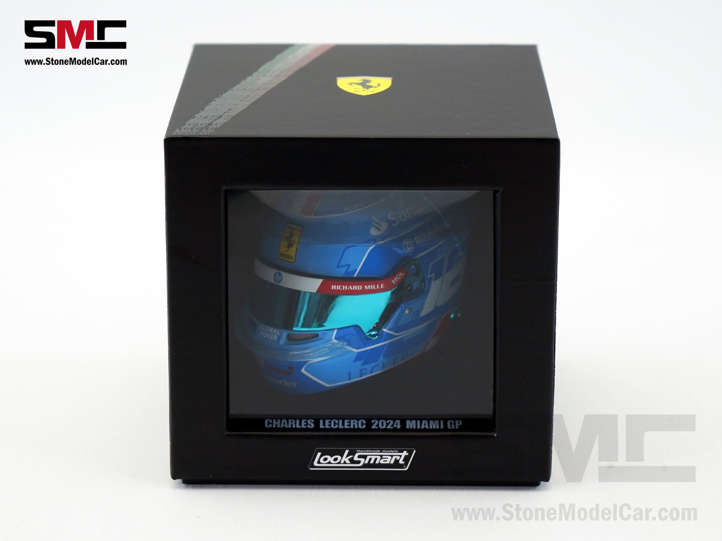 Ferrari F1 SF-24 #16 Charles Leclerc USA Miami GP 2024 Looksmart 1:5 Helmet LSHEL002