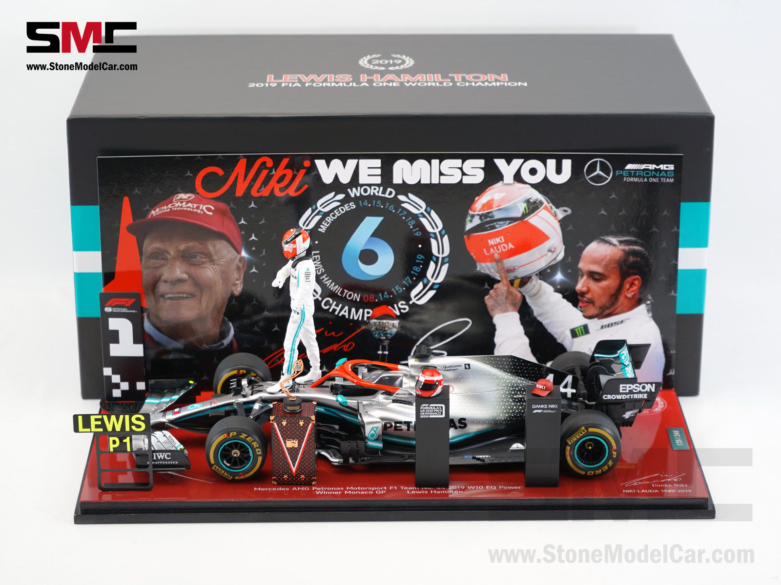 スパーク 1/43 メルセデス W10 2019モナコGP #44 ハミルトン Mercedes AMG F1 W10 #44 Lewis Hamilton Monaco GP 2019 6x WDC