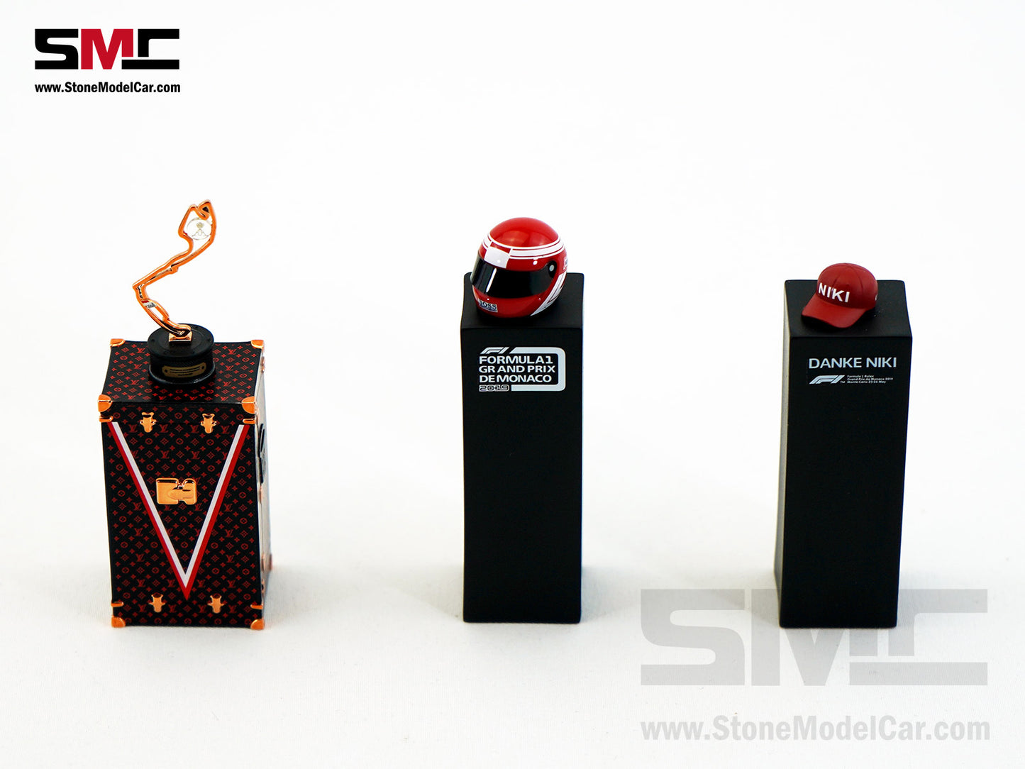 SMC F1 1:18 6x pcs Trophy Set for Mercedes AMG W10 #44 Lewis Hamilton Monaco GP 2019 World Champion