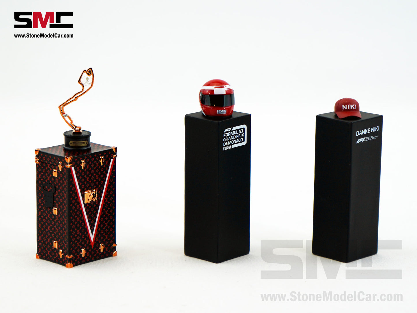 SMC F1 1:18 6x pcs Trophy Set for Mercedes AMG W10 #44 Lewis Hamilton Monaco GP 2019 World Champion
