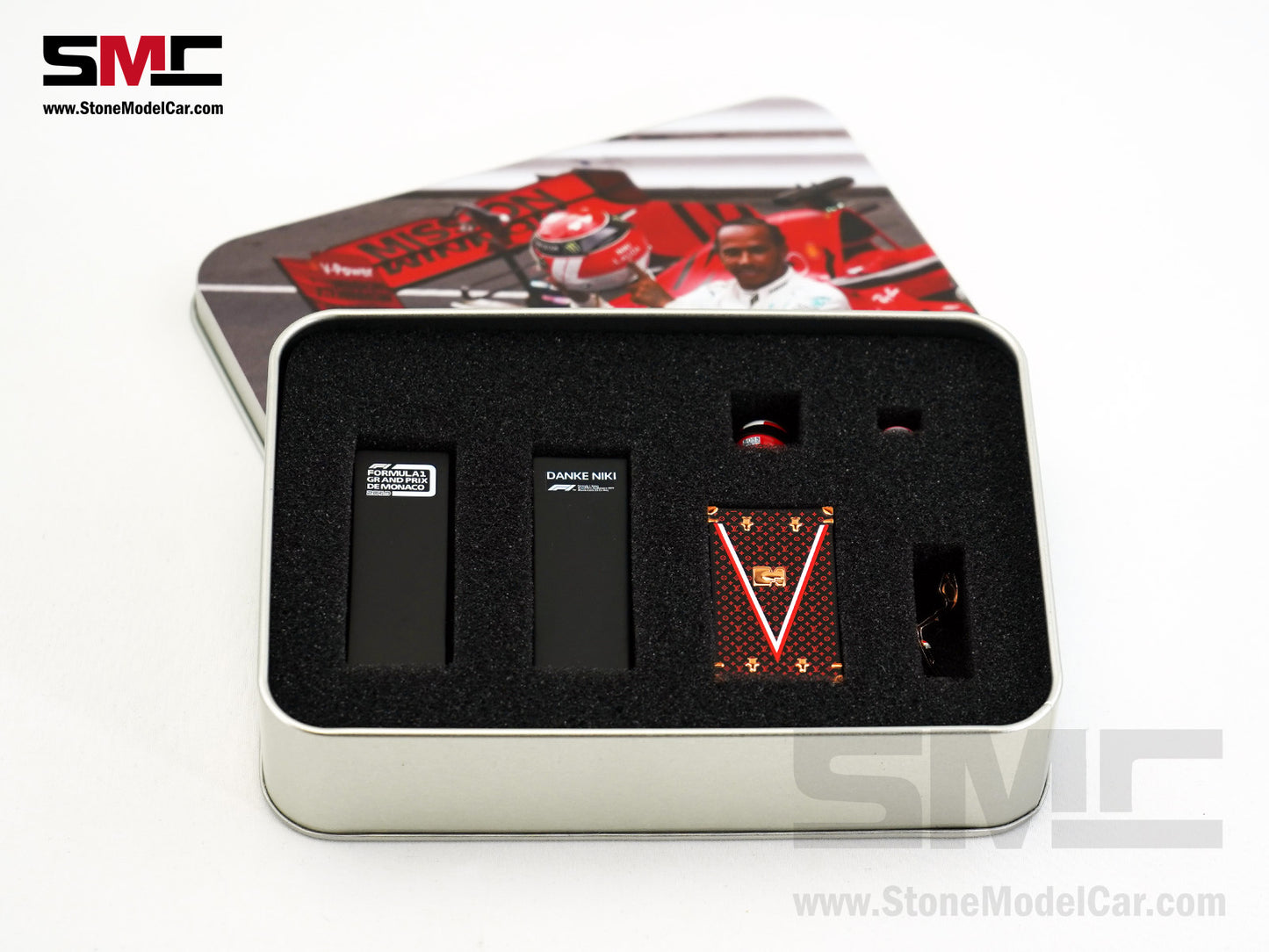 SMC F1 1:18 6x pcs Trophy Set for Mercedes AMG W10 #44 Lewis Hamilton Monaco GP 2019 World Champion