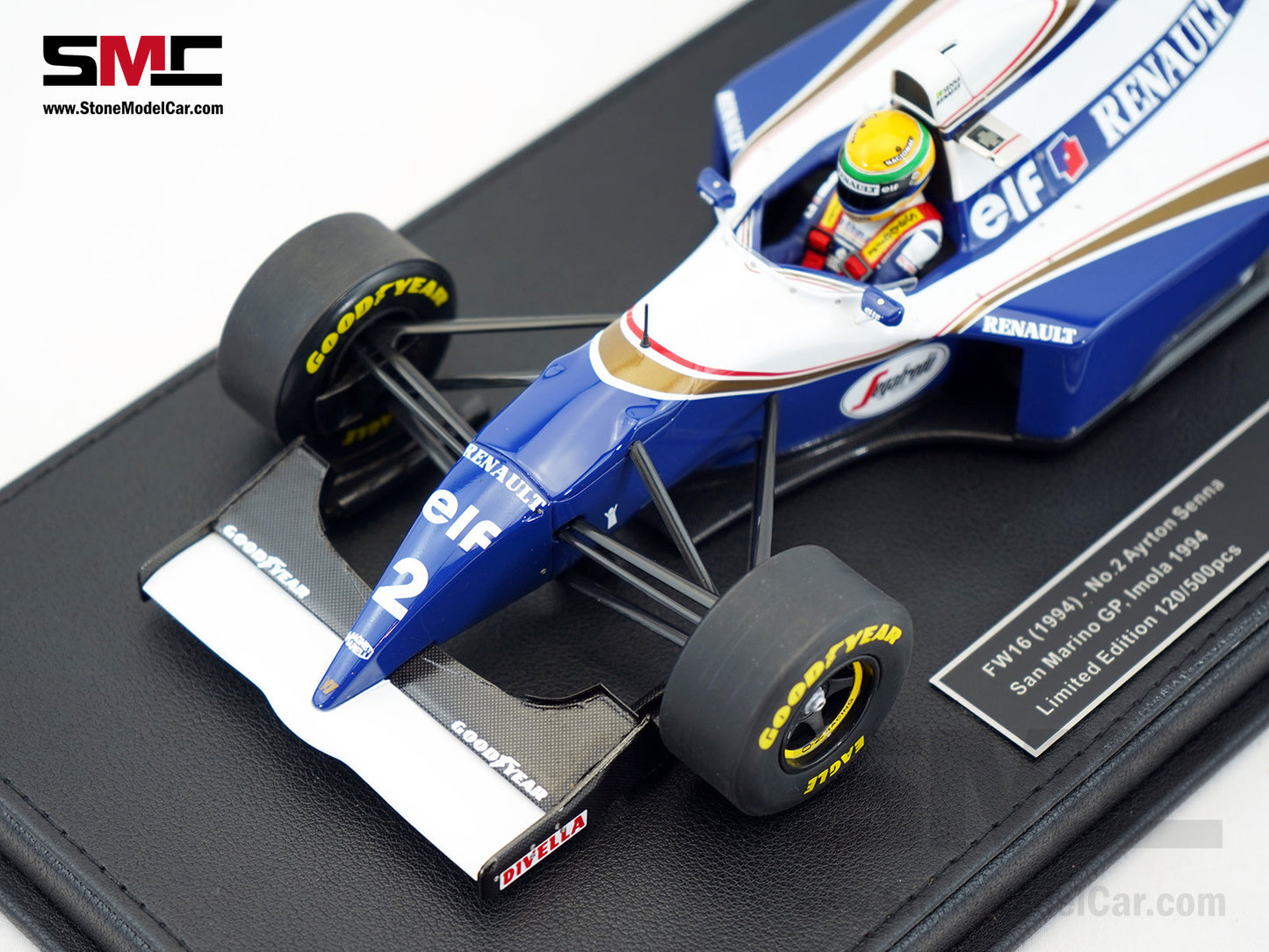 Williams Renault F1 FW16 #2 Ayrton Senna San Marino GP 1994 1:18 GP REPLICAS + Decal