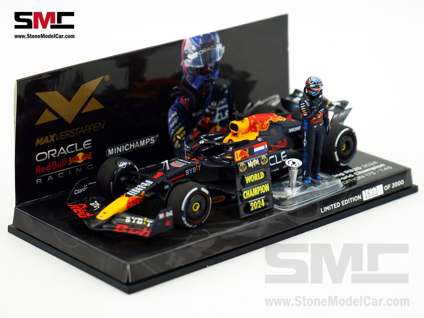 Red Bull F1 RB20 #1 Max Verstappen Las Vegas GP 2024 World Champion MINICHAMPS 1:43 Figure Special Edition