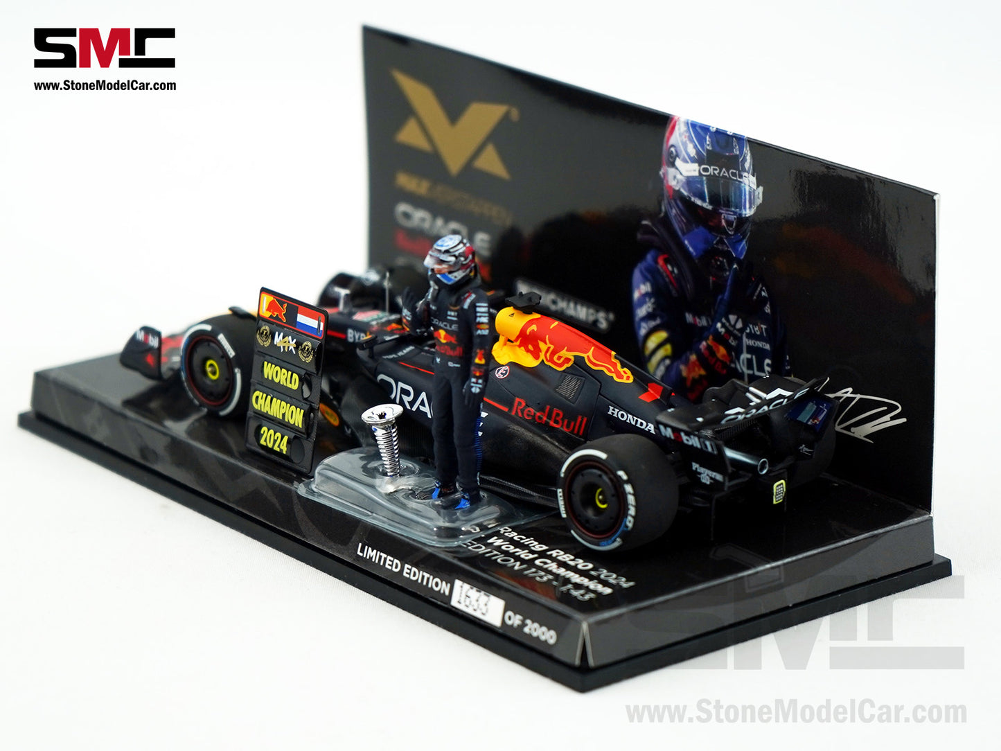 Red Bull F1 RB20 #1 Max Verstappen Las Vegas GP 2024 World Champion MINICHAMPS 1:43 Figure Special Edition