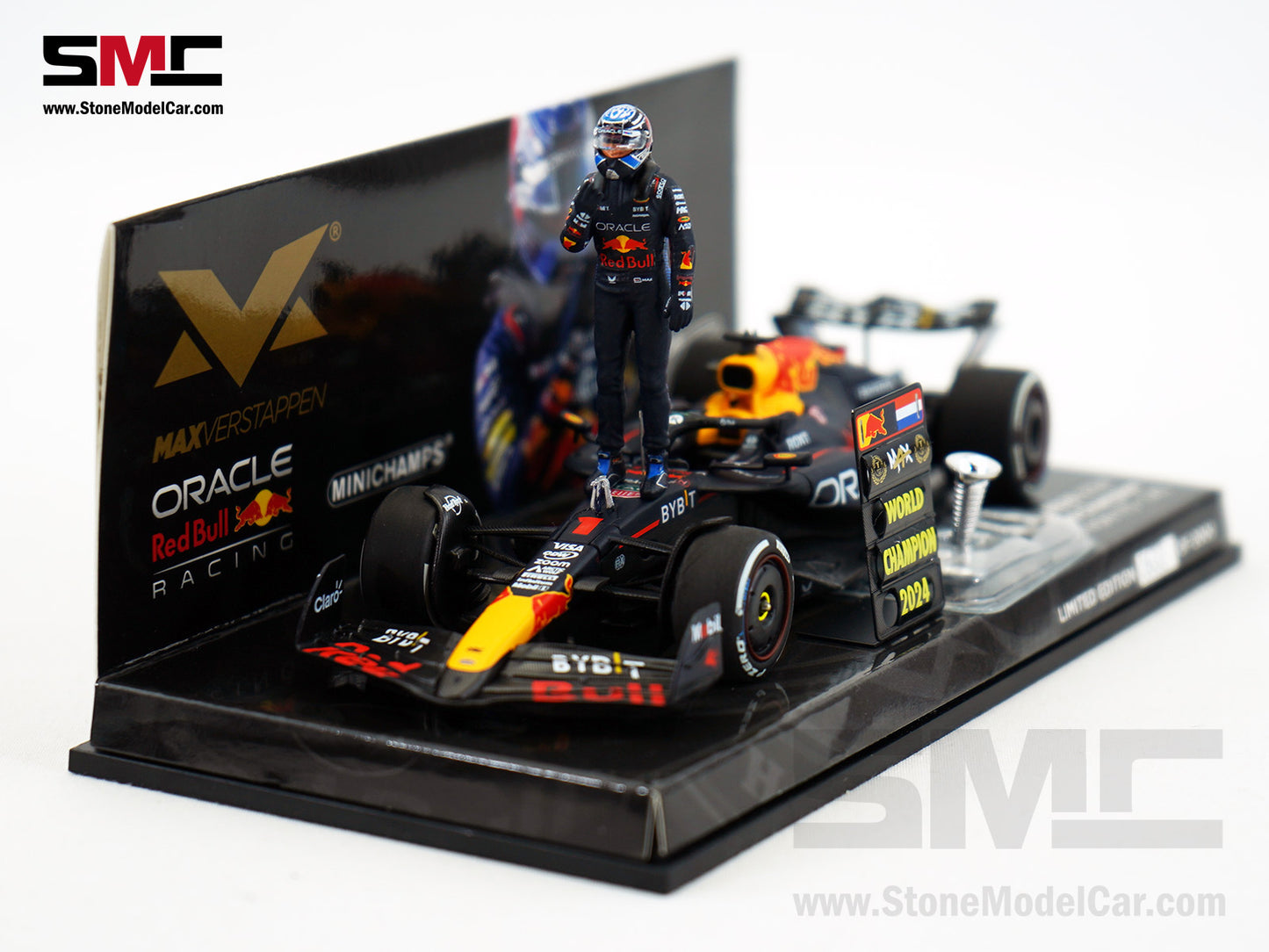 Red Bull F1 RB20 #1 Max Verstappen Las Vegas GP 2024 World Champion MINICHAMPS 1:43 Figure Special Edition
