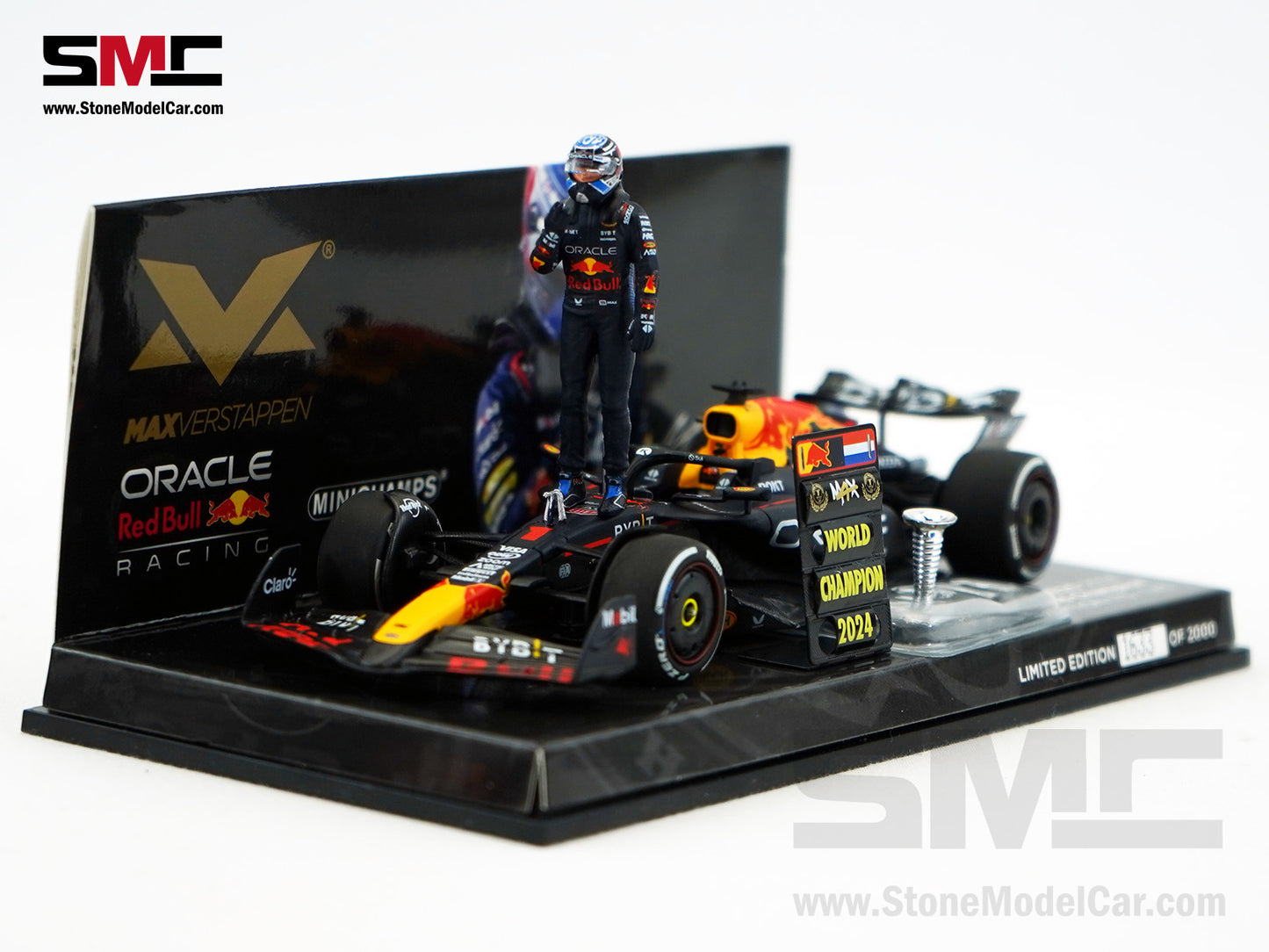 Red Bull F1 RB20 #1 Max Verstappen Las Vegas GP 2024 World Champion MINICHAMPS 1:43 Figure Special Edition