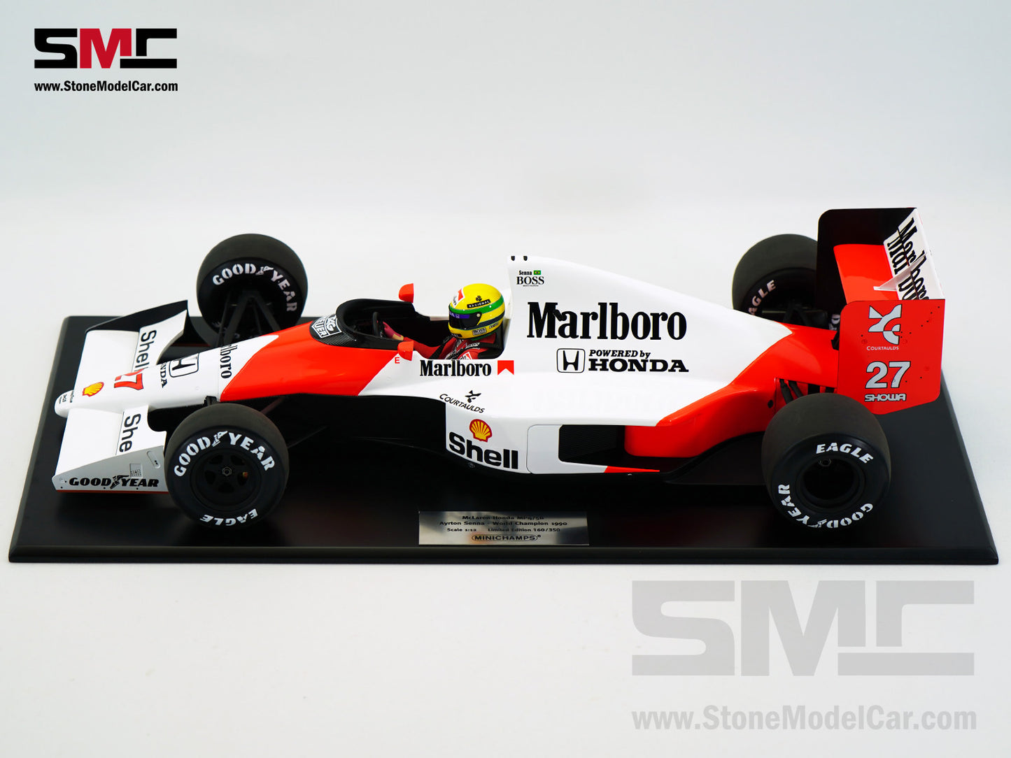Mclaren F1 MP4/5B #27 Ayrton Senna 1990 World Champion 1:12 MINICHAMPS with Decal