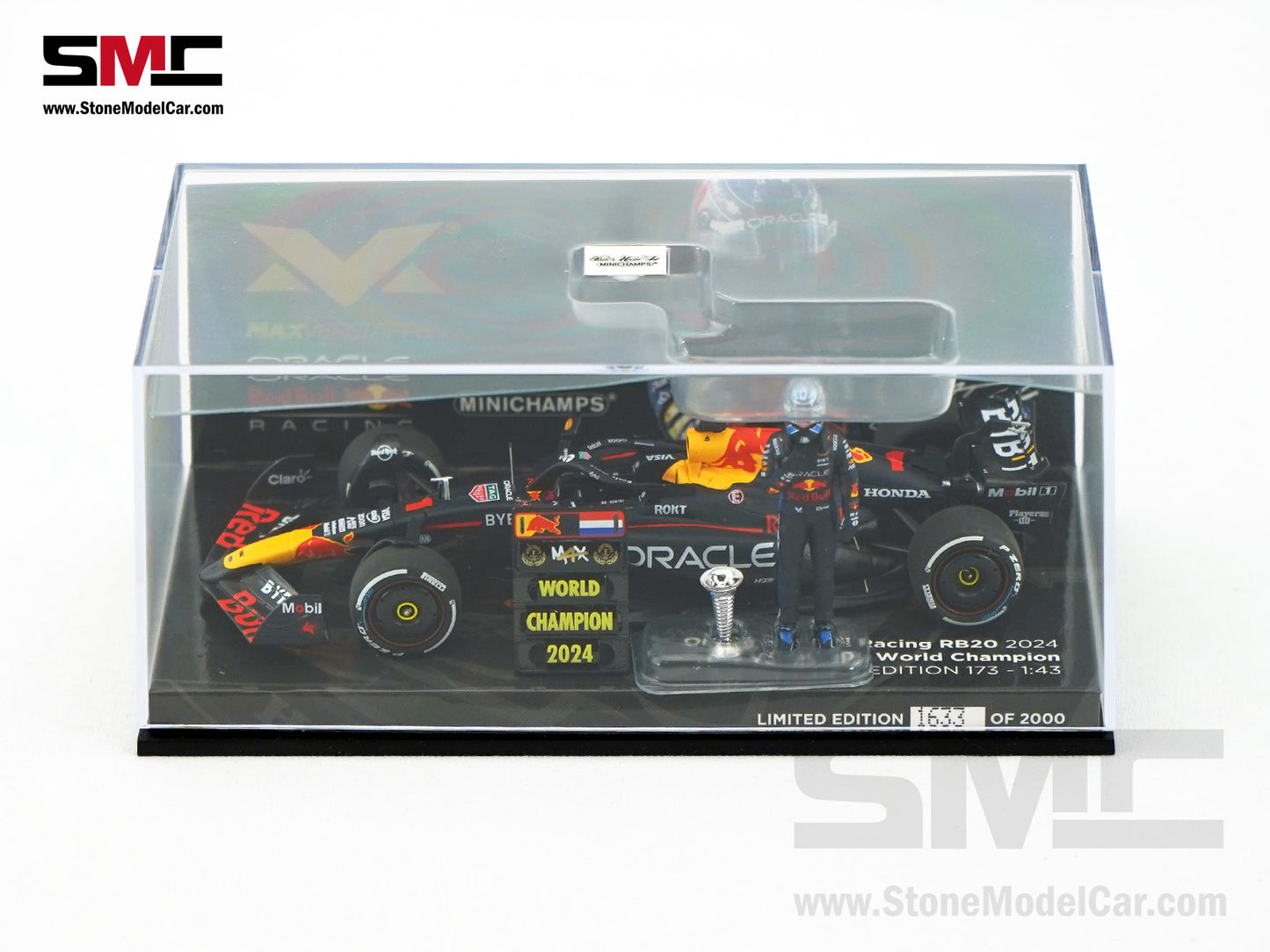 Red Bull F1 RB20 #1 Max Verstappen Las Vegas GP 2024 World Champion MINICHAMPS 1:43 Figure Special Edition