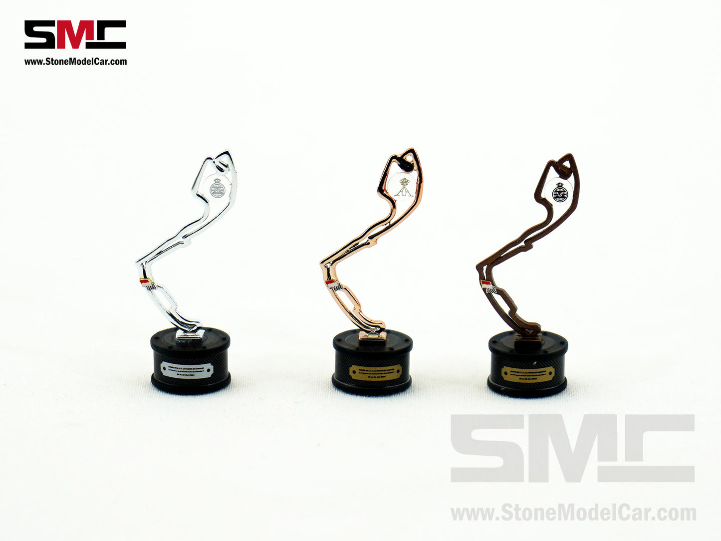 SMC F1 1:18 Monaco GP 4x pcs Trophy Set - Winner, 2nd and 3rd Place, Louis Vuitton Case