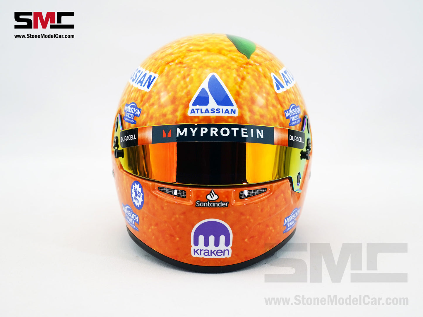 Williams F1 FW47 #23 Alexander Albon U.S. Miami GP 2025 Orange BELL 1:2 Miniature Helmet