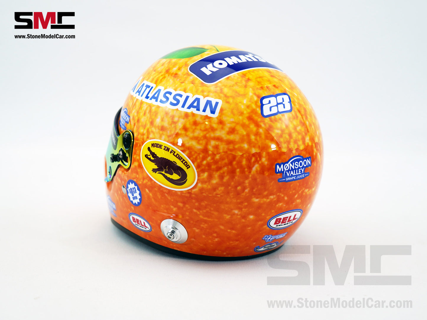 Williams F1 FW47 #23 Alexander Albon U.S. Miami GP 2025 Orange BELL 1:2 Miniature Helmet
