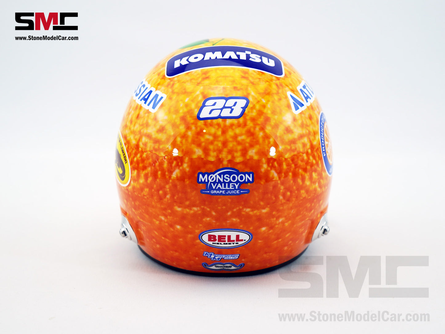 Williams F1 FW47 #23 Alexander Albon U.S. Miami GP 2025 Orange BELL 1:2 Miniature Helmet