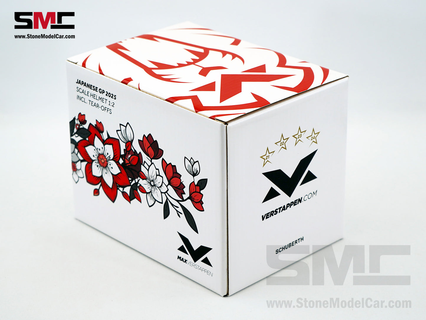 Red Bull F1 RB21 #1 Max Verstappen Japan GP 2025 Special Livery Schuberth 1:2 Miniature Helmet