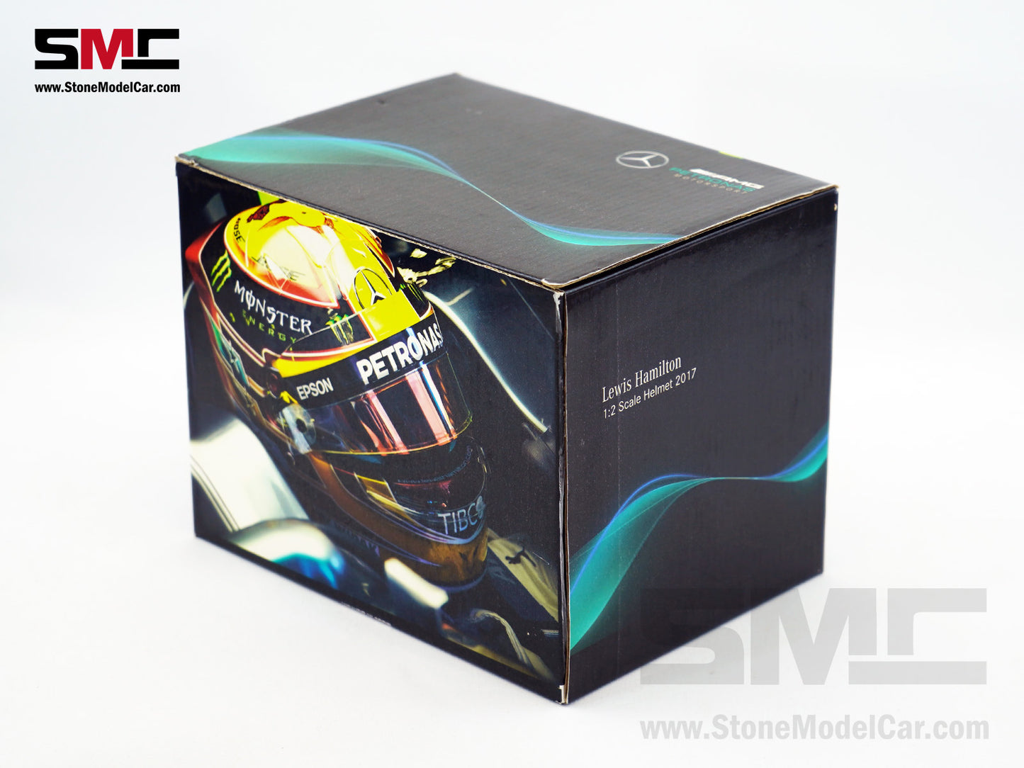 Mercedes F1 W08 #44 Lewis Hamilton Mexico GP 2017 4x Times World Champion BELL 1:2 Miniature Helmet