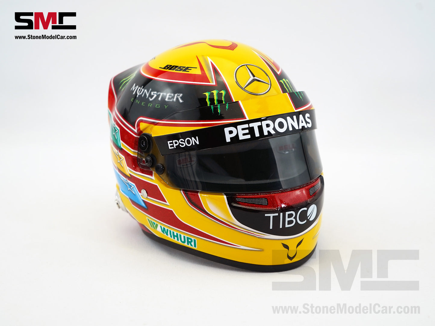 Mercedes F1 W08 #44 Lewis Hamilton Mexico GP 2017 4x Times World Champion BELL 1:2 Miniature Helmet