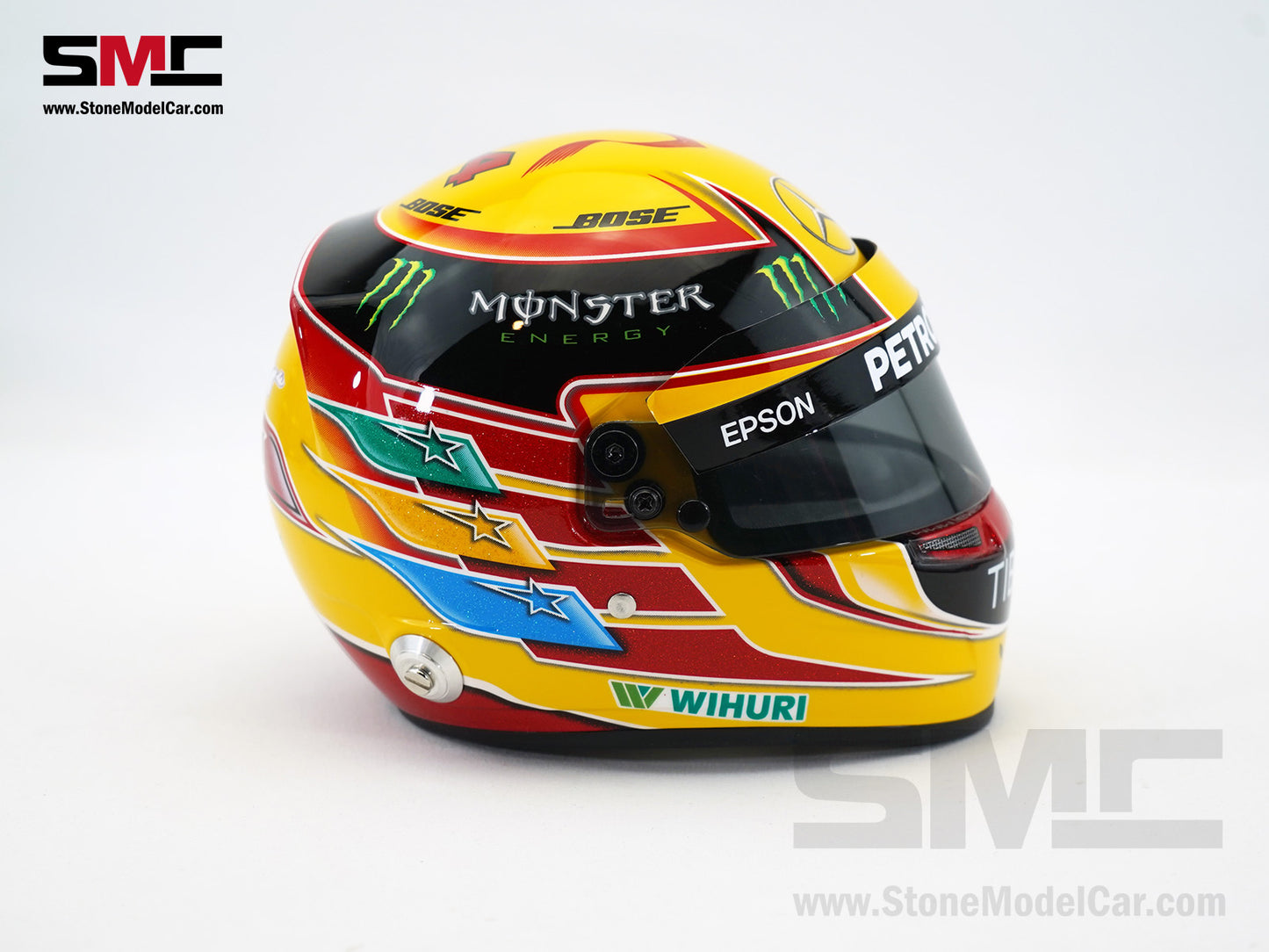 Mercedes F1 W08 #44 Lewis Hamilton Mexico GP 2017 4x Times World Champion BELL 1:2 Miniature Helmet