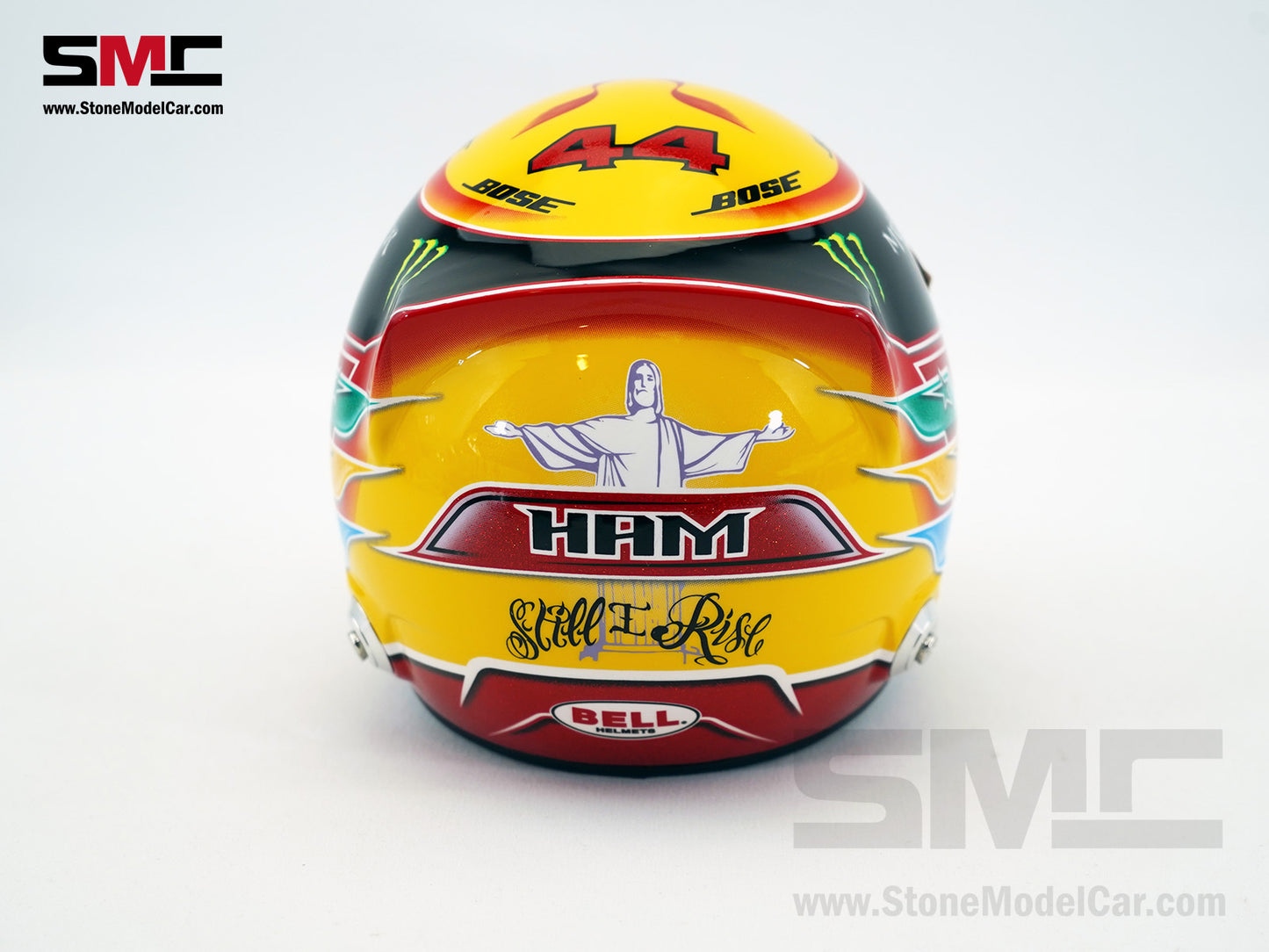 Mercedes F1 W08 #44 Lewis Hamilton Mexico GP 2017 4x Times World Champion BELL 1:2 Miniature Helmet