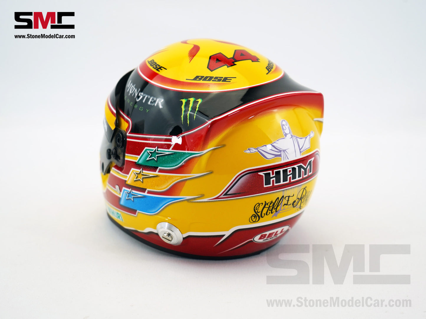 Mercedes F1 W08 #44 Lewis Hamilton Mexico GP 2017 4x Times World Champion BELL 1:2 Miniature Helmet