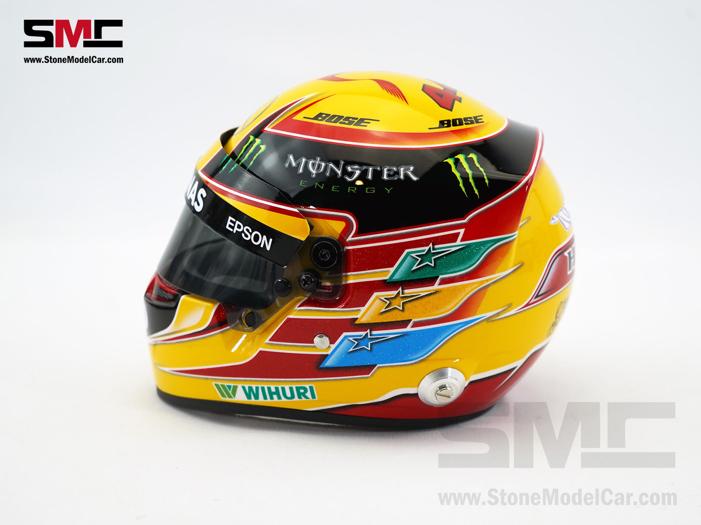Mercedes F1 W08 #44 Lewis Hamilton Mexico GP 2017 4x Times World Champion BELL 1:2 Miniature Helmet