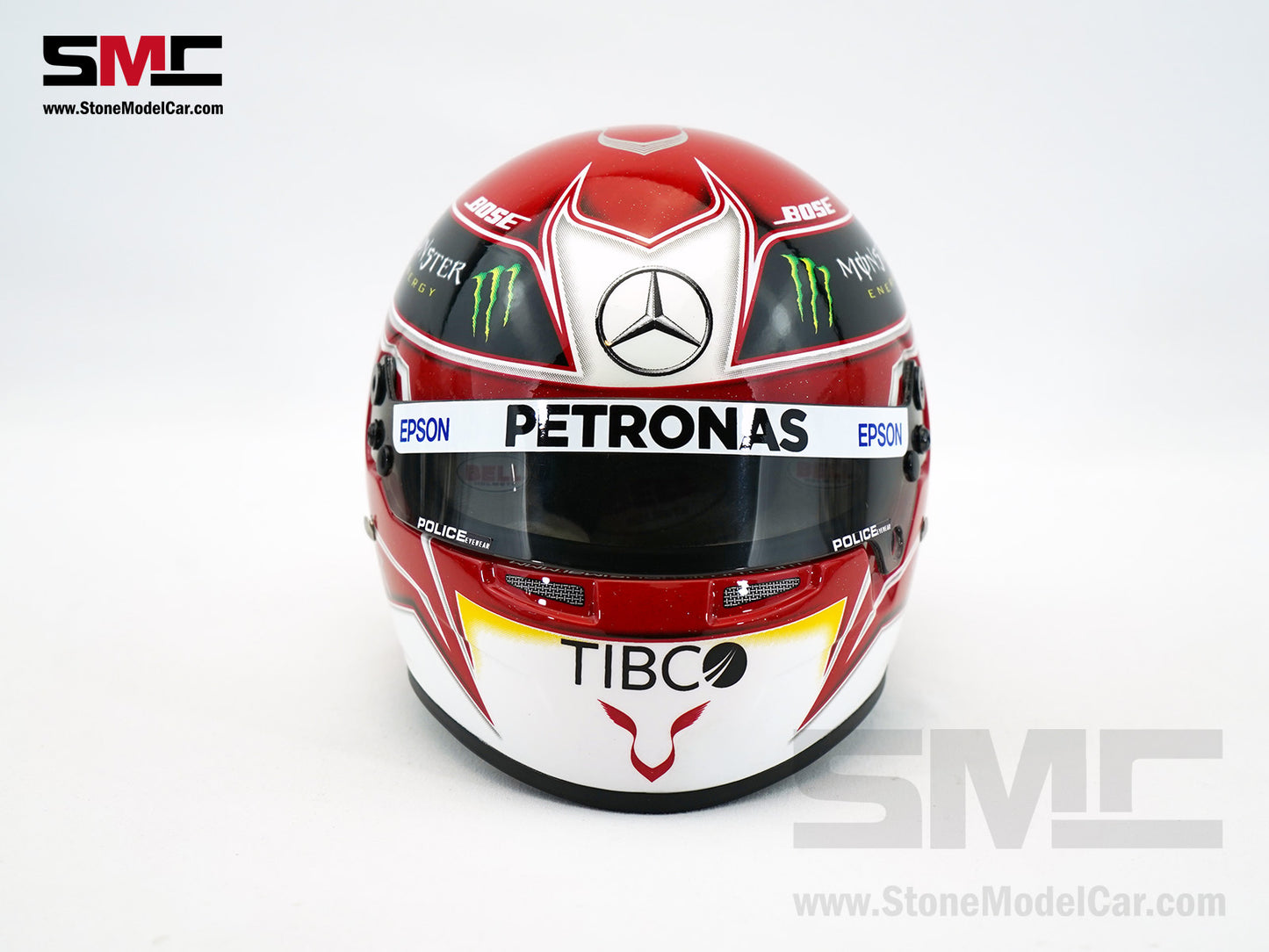 Mercedes F1 W10 #44 Lewis Hamilton US GP 2019 6x Times World Champion BELL 1:2 Miniature Helmet