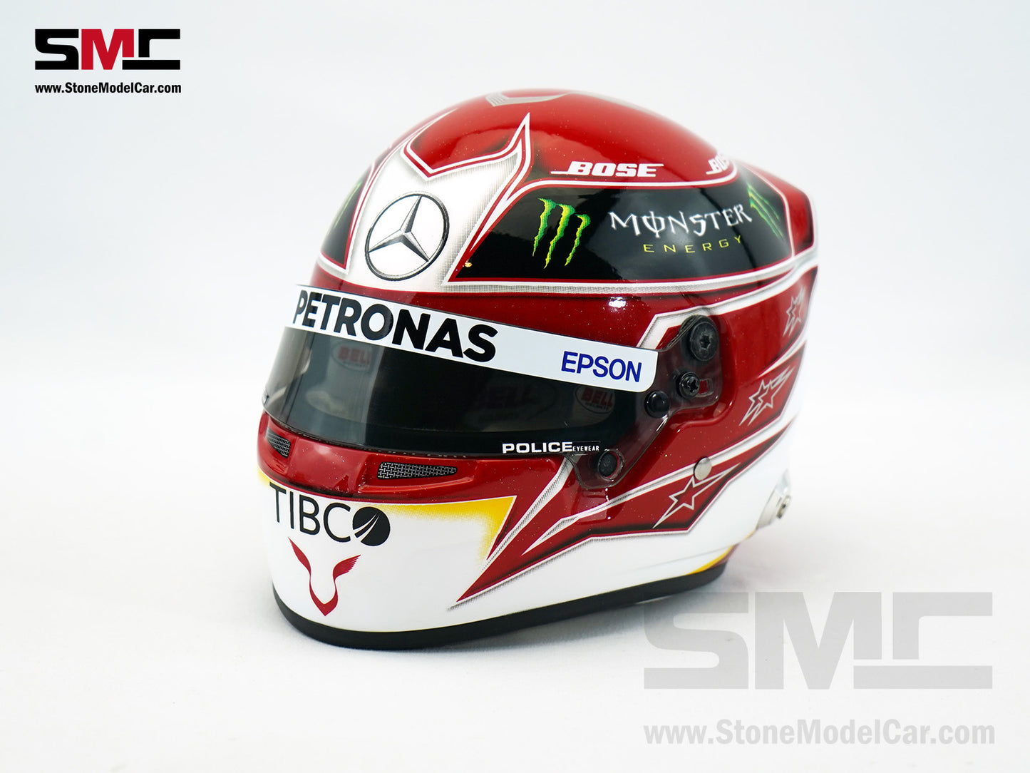 Mercedes F1 W10 #44 Lewis Hamilton US GP 2019 6x Times World Champion BELL 1:2 Miniature Helmet