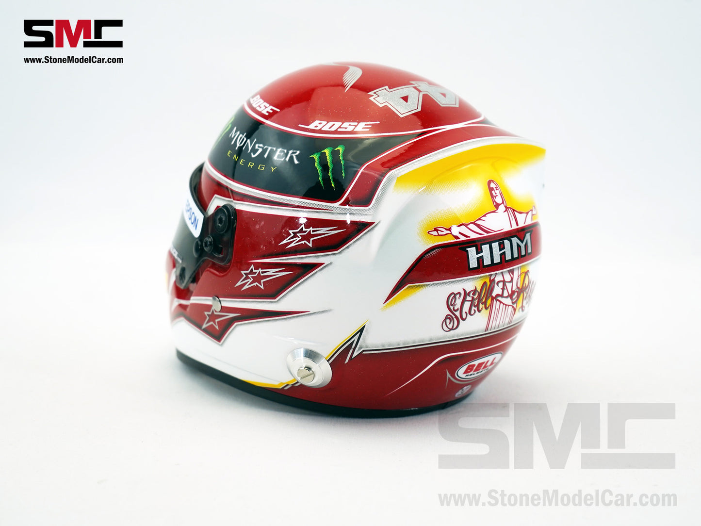 Mercedes F1 W10 #44 Lewis Hamilton US GP 2019 6x Times World Champion BELL 1:2 Miniature Helmet
