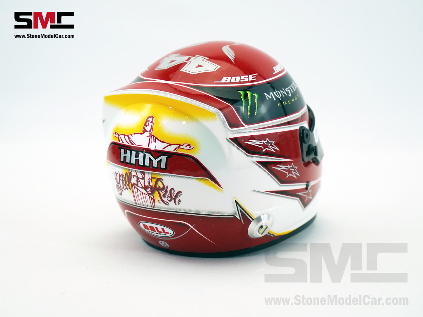Mercedes F1 W10 #44 Lewis Hamilton US GP 2019 6x Times World Champion BELL 1:2 Miniature Helmet