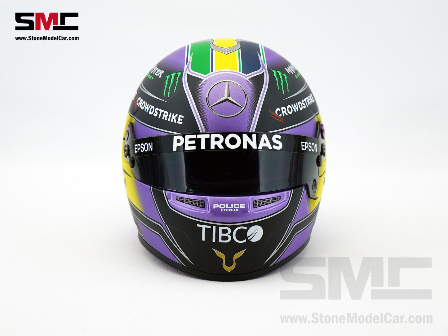 Mercedes AMG F1 W12 #44 Lewis Hamilton Brazil GP 2021 7x Times World Champion BELL 1:2 Helmet
