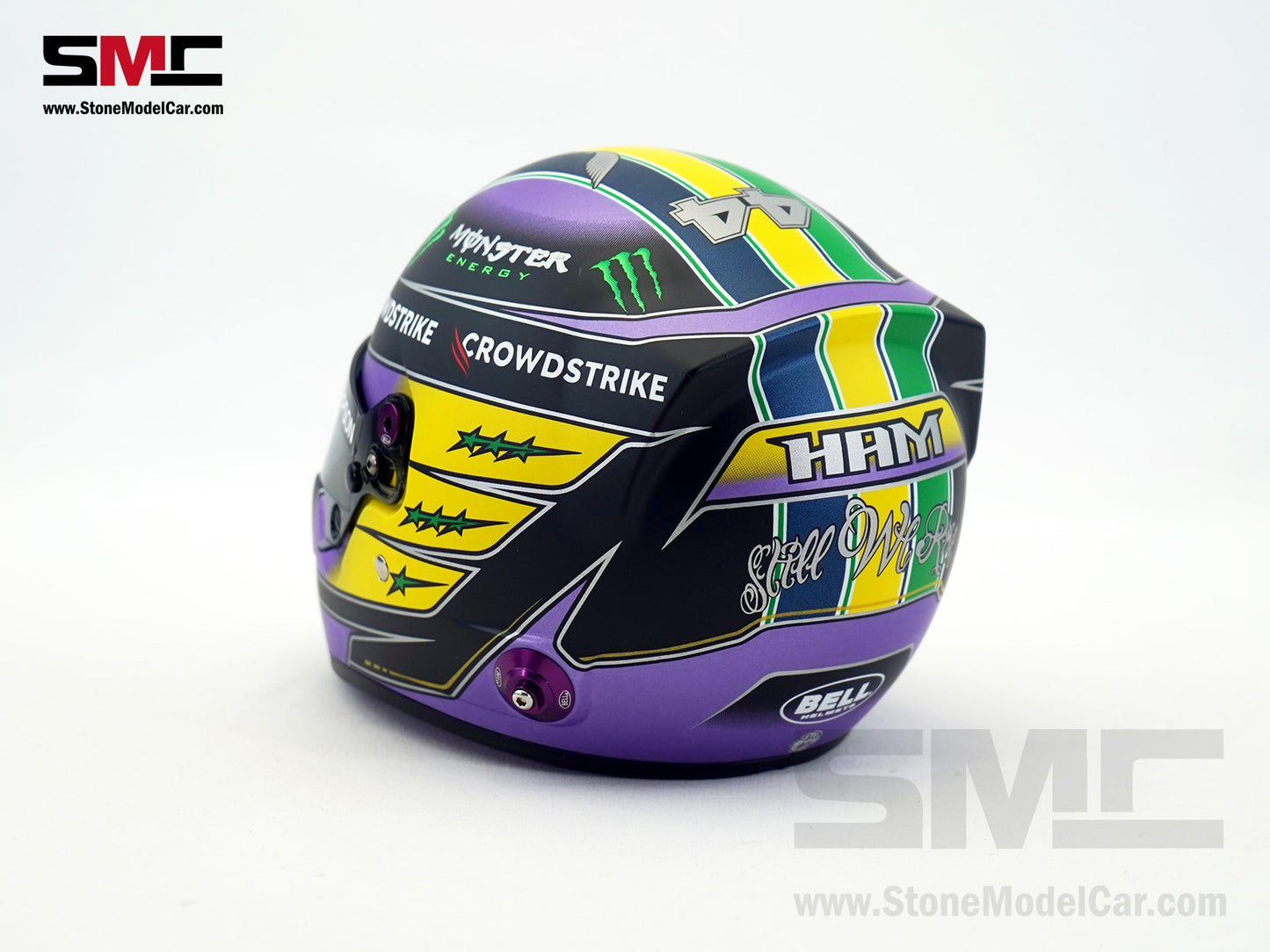 Mercedes AMG F1 W12 #44 Lewis Hamilton Brazil GP 2021 7x Times World Champion BELL 1:2 Helmet