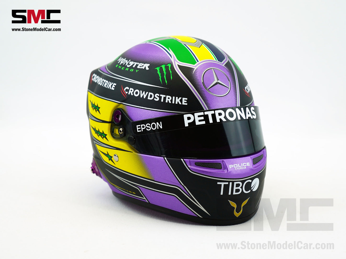 Mercedes AMG F1 W12 #44 Lewis Hamilton Brazil GP 2021 7x Times World Champion BELL 1:2 Helmet