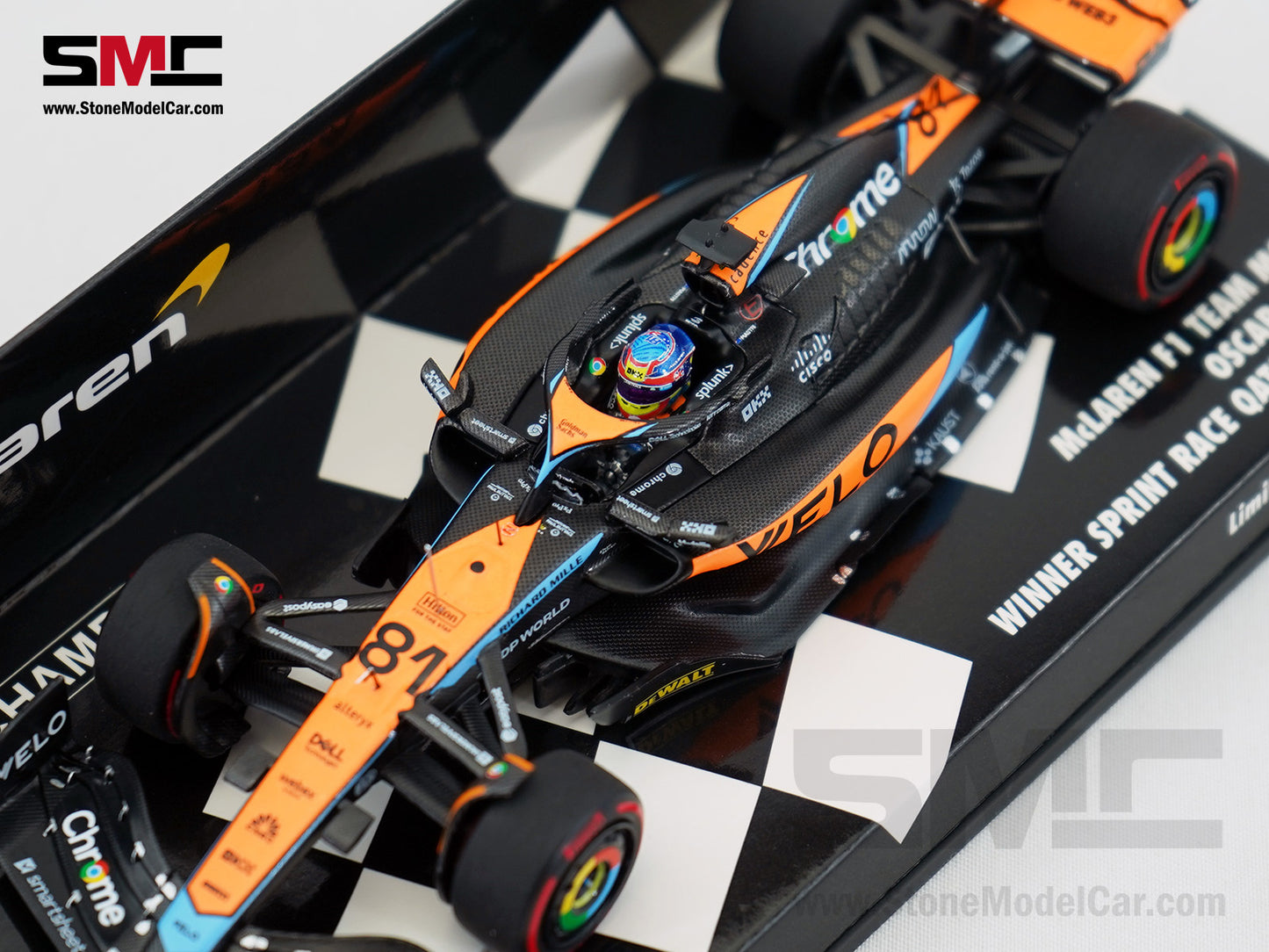 McLaren F1 MCL60 #81 Oscar Piastri 1st Pole & Spirit Race Winner Qatar GP 2023 1:43 MINICHAMPS