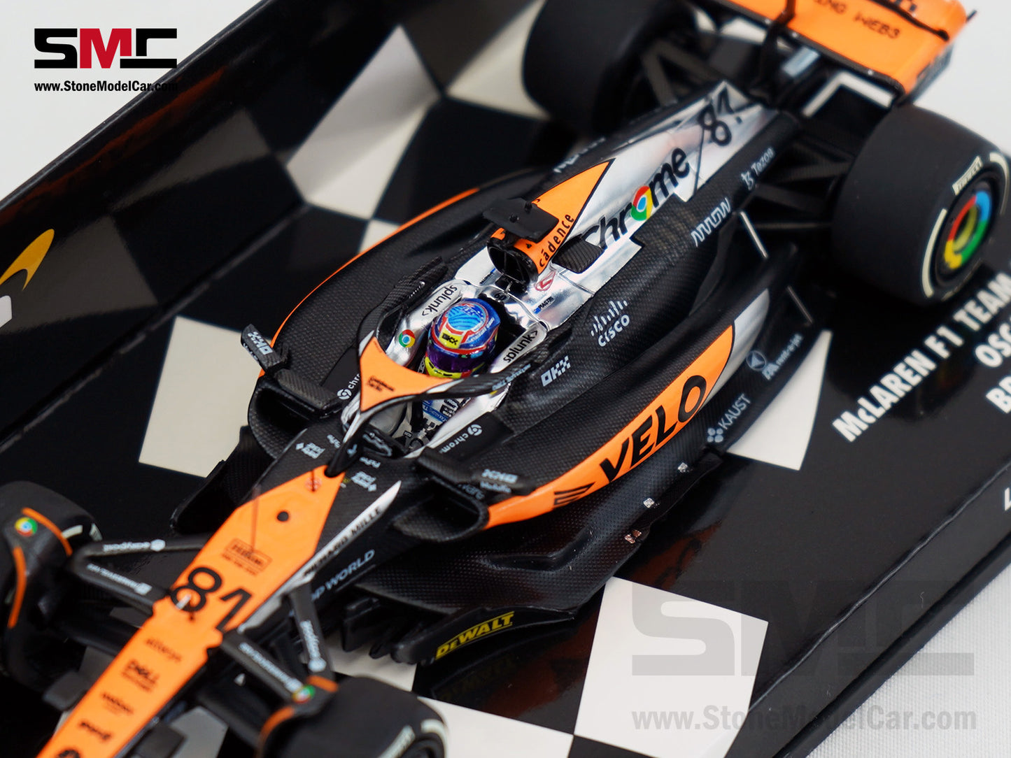 McLaren F1 MCL60 #81 Oscar Piastri 4th British GP 2023 Special Livery 1:43 MINICHAMPS