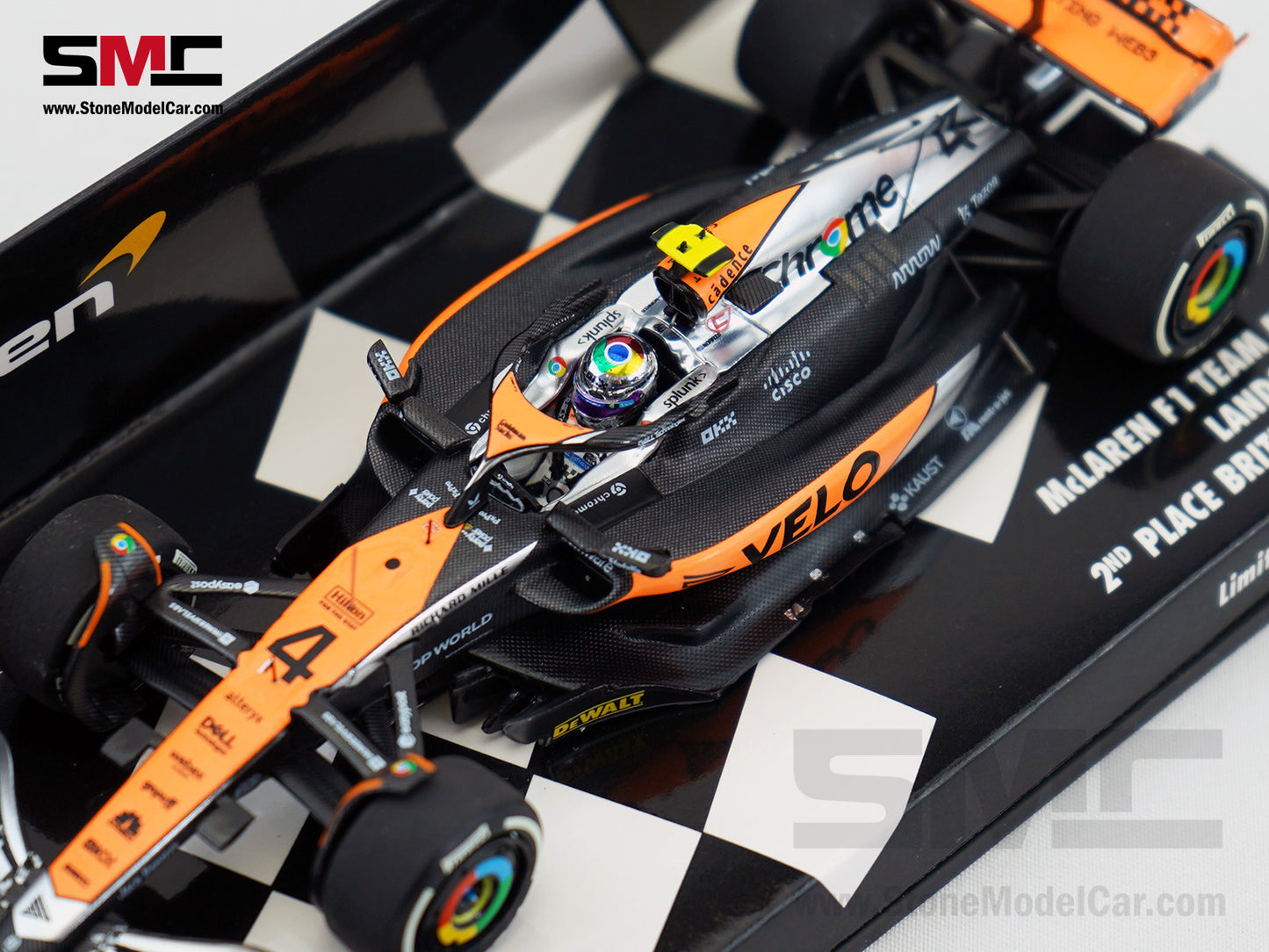 McLaren F1 MCL60 #4 Lando Norris 2nd British GP 2023 Special Livery 1:43 MINICHAMPS